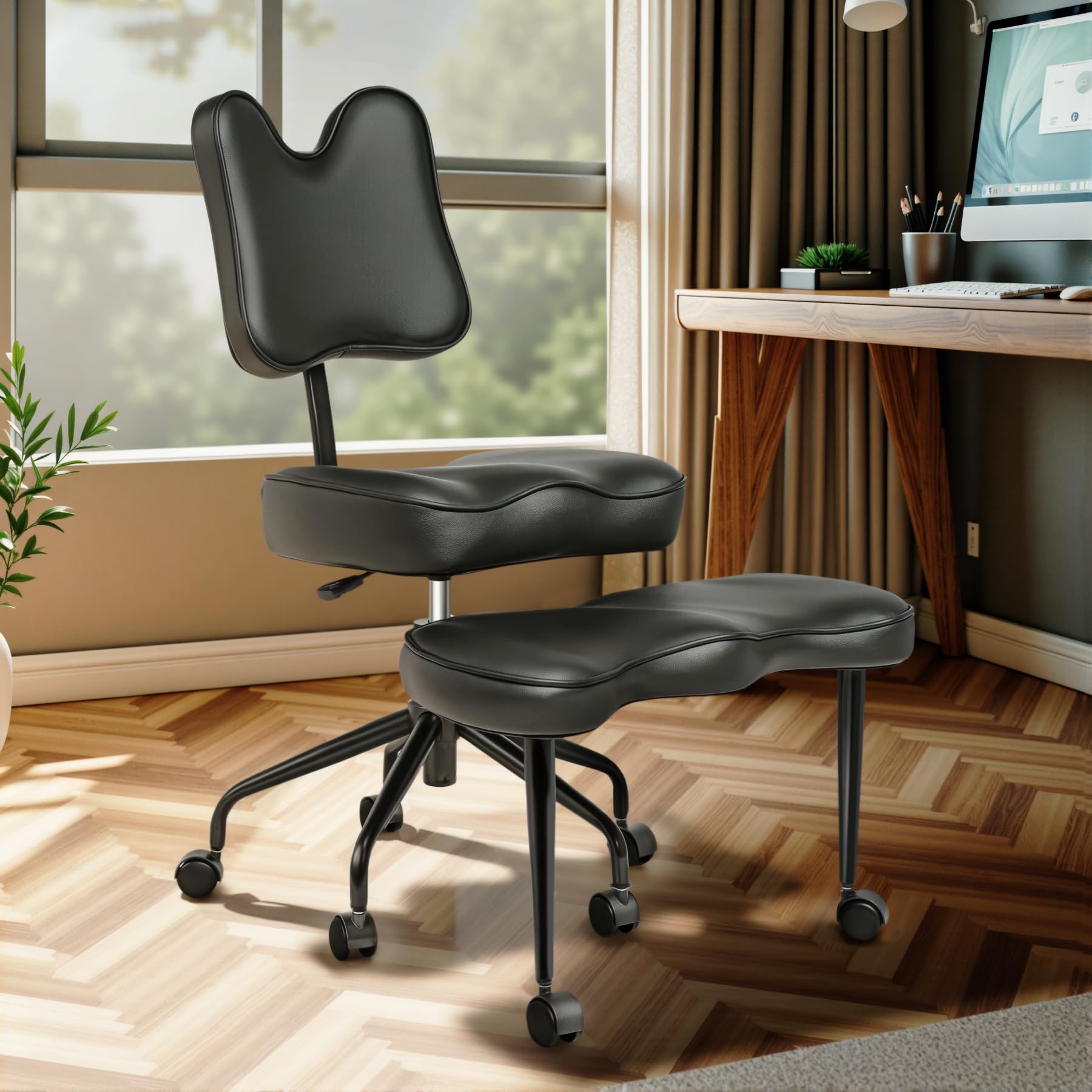 Amazon.com: HomeMiYN Ergonomic Cross Legged Chair for Home Office